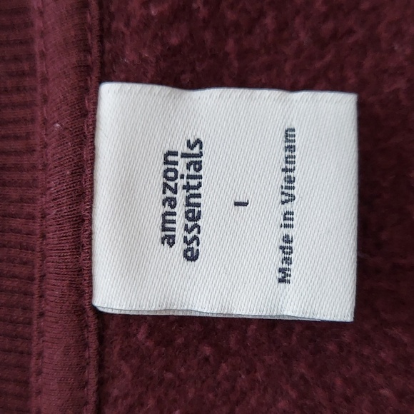 * Amazon Essential Women's Burgundy Crewneck Soft Sweatshirt Size Large Like New - Picture 4 of 7
